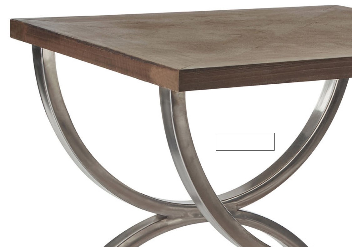 Tapio Modern Stainless Steel Side Table | Fir Wood Top